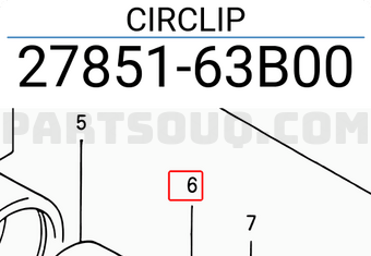 Suzuki 2785163B00 CIRCLIP