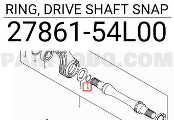 Suzuki 2786154L00 RING, DRIVE SHAFT SNAP