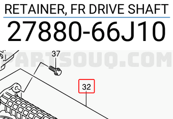 Suzuki 2788066J10 RETAINER, FR DRIVE SHAFT