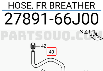 Suzuki 2789166J00 HOSE, FR BREATHER