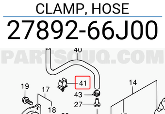 Suzuki 2789266J00 CLAMP, HOSE