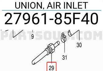 Suzuki 2796185F40 UNION, AIR INLET