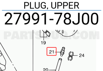 Suzuki 2799178J00 PLUG, UPPER