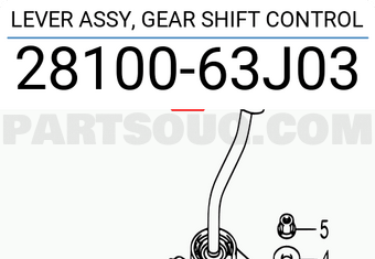 Suzuki 2810063J03 LEVER ASSY, GEAR SHIFT CONTROL
