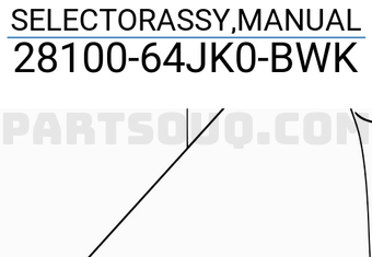 Suzuki 2810064JK0BWK SELECTORASSY,MANUAL