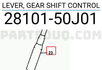 Suzuki 2810150J01 LEVER, GEAR SHIFT CONTROL