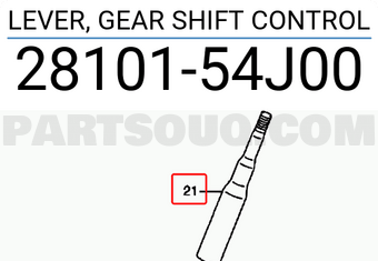 Suzuki 2810154J00 LEVER, GEAR SHIFT CONTROL