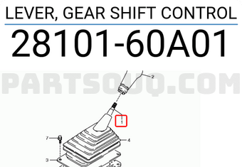Suzuki 2810160A01 LEVER, GEAR SHIFT CONTROL