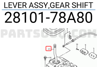 Suzuki 2810178A80 LEVER ASSY,GEAR SHIFT