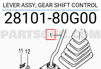Suzuki 2810180G00 LEVER ASSY, GEAR SHIFT CONTROL