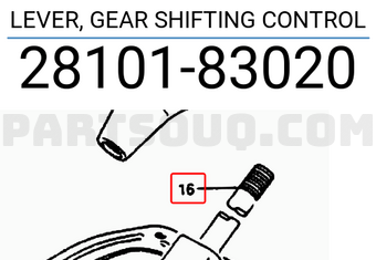 Suzuki 2810183020 LEVER, GEAR SHIFTING CONTROL