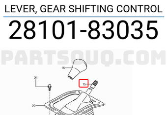 Suzuki 2810183035 LEVER, GEAR SHIFTING CONTROL
