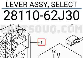 Suzuki 2811062J30 LEVER ASSY, SELECT