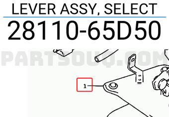 Suzuki 2811065D50 LEVER ASSY, SELECT