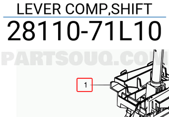 Suzuki 2811071L10 LEVER COMP,SHIFT