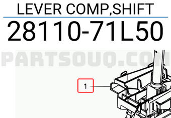 Suzuki 2811071L50 LEVER COMP,SHIFT