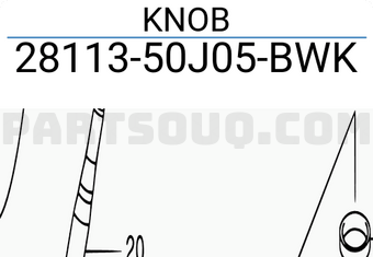 Suzuki 2811350J05BWK KNOB