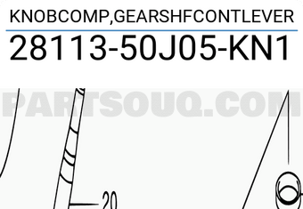Suzuki 2811350J05KN1 KNOBCOMP,GEARSHFCONTLEVER