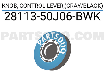 Suzuki 2811350J06BWK KNOB, CONTROL LEVER,(GRAY/BLACK)