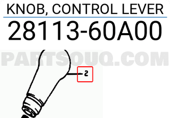 Suzuki 2811360A00 KNOB, CONTROL LEVER