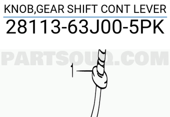 Suzuki 2811363J005PK KNOB,GEAR SHIFT CONT LEVER