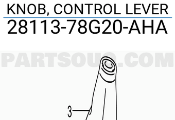 Suzuki 2811378G20AHA KNOB, CONTROL LEVER