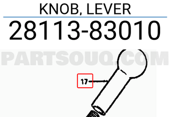 Suzuki 2811383010 KNOB, LEVER