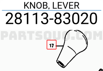 Suzuki 2811383020 KNOB, LEVER