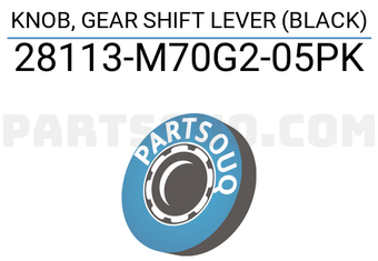 Suzuki 28113M70G205PK KNOB, GEAR SHIFT LEVER (BLACK)