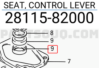Suzuki 2811582000 SEAT, CONTROL LEVER
