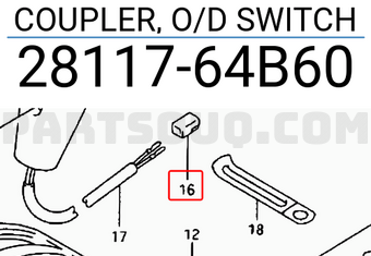 Suzuki 2811764B60 COUPLER, O/D SWITCH
