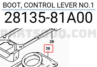 Suzuki 2813581A00 BOOT, CONTROL LEVER NO.1