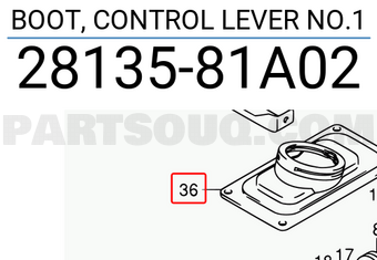 Suzuki 2813581A02 BOOT, CONTROL LEVER NO.1