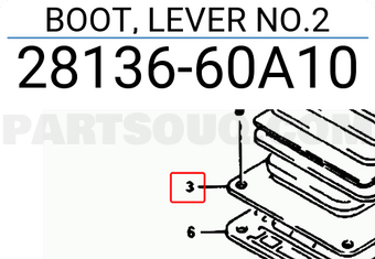 Suzuki 2813660A10 BOOT, LEVER NO.2