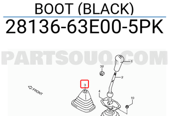Suzuki 2813663E005PK BOOT (BLACK)