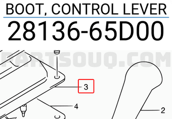 Suzuki 2813665D00 BOOT, CONTROL LEVER