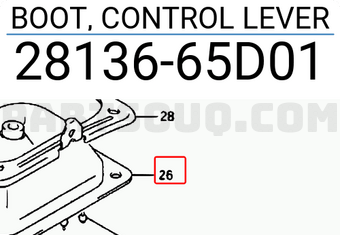 Suzuki 2813665D01 BOOT, CONTROL LEVER