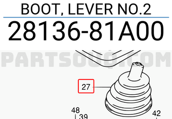 Suzuki 2813681A00 BOOT, LEVER NO.2