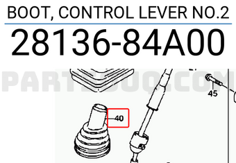 Suzuki 2813684A00 BOOT, CONTROL LEVER NO.2