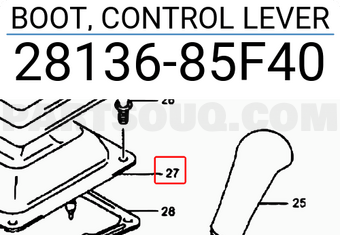 Suzuki 2813685F40 BOOT, CONTROL LEVER
