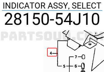 Suzuki 2815054J10 INDICATOR ASSY, SELECT