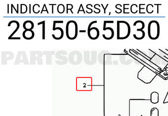 Suzuki 2815065D30 INDICATOR ASSY, SECECT