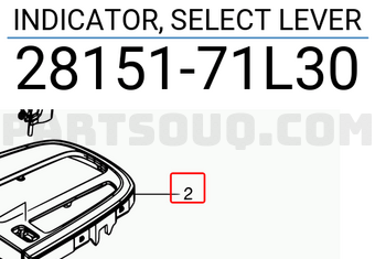 Suzuki 2815171L30 INDICATOR, SELECT LEVER