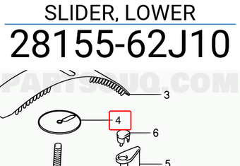 Suzuki 2815562J10 SLIDER, LOWER