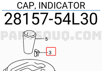 Suzuki 2815754L30 CAP, INDICATOR