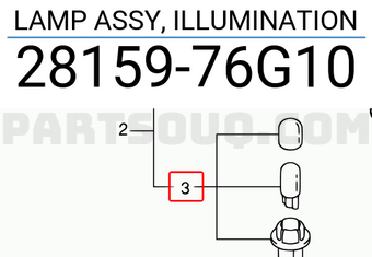 Suzuki 2815976G10 LAMP ASSY, ILLUMINATION