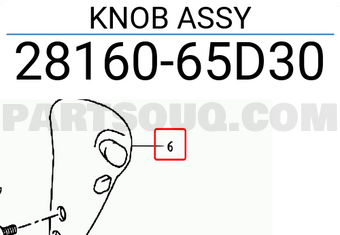 Suzuki 2816065D30 KNOB ASSY