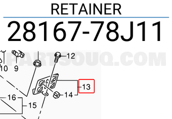 Suzuki 2816778J11 RETAINER