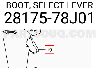 Suzuki 2817578J01 BOOT, SELECT LEVER