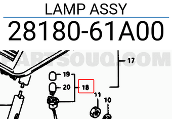 Suzuki 2818061A00 LAMP ASSY